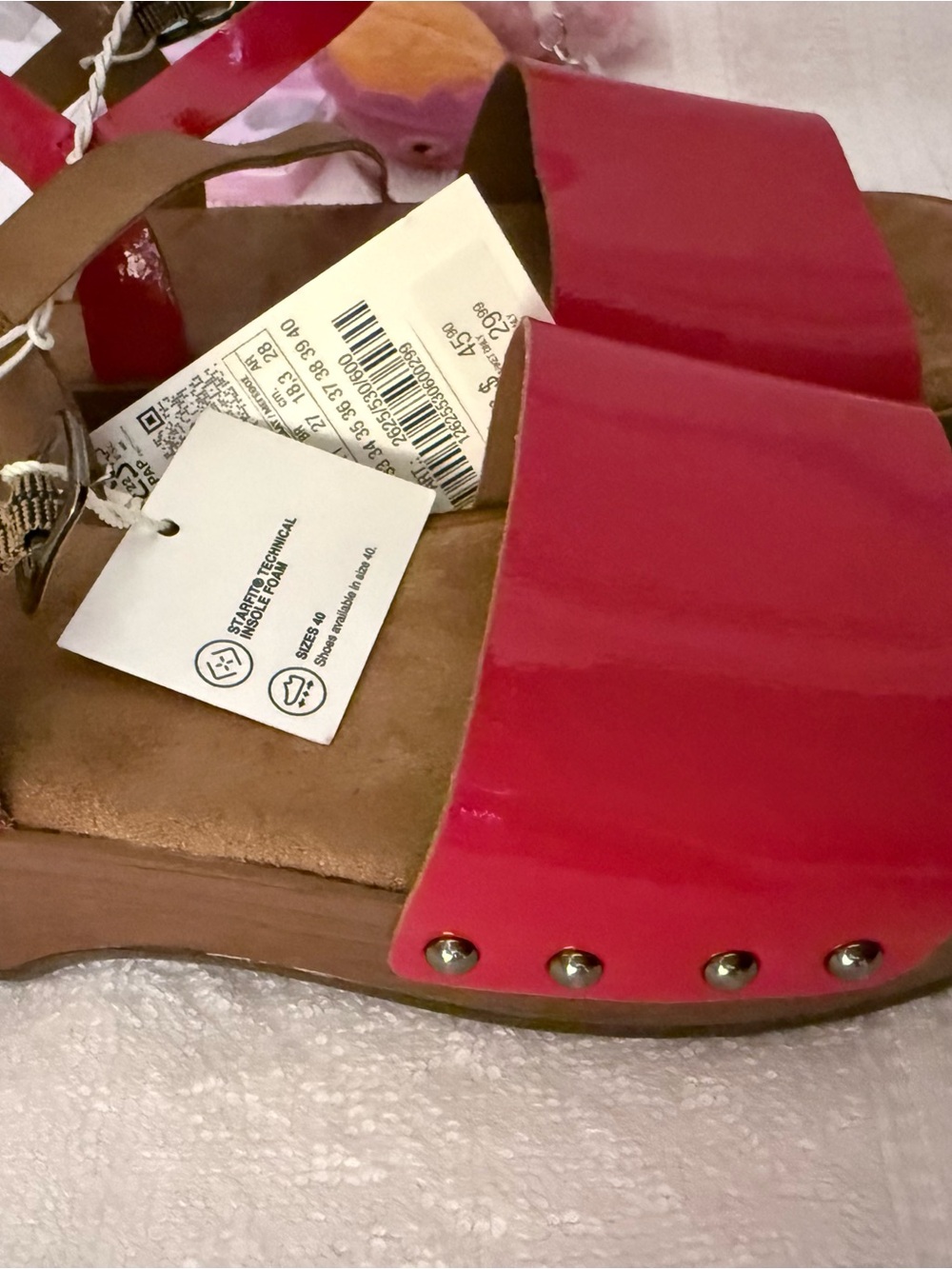 Zara Kids Red Patent Platform Sandals